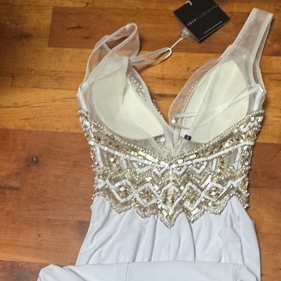 NEW with tags Brit Cameron Prom dress size 0 - slit on side - Lined - Picture 4 of 8